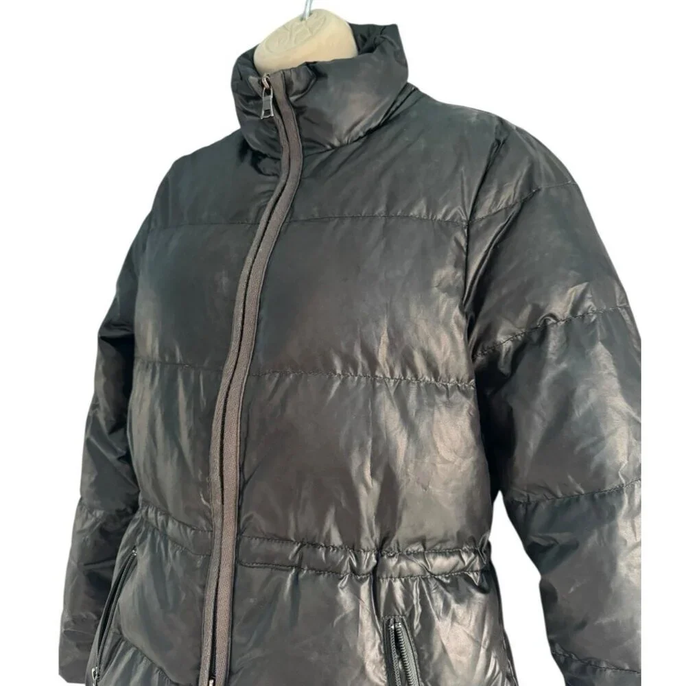 Banana Republic Women's Sz XS Black Puffer Down Fill Full Double  Zip Jacket